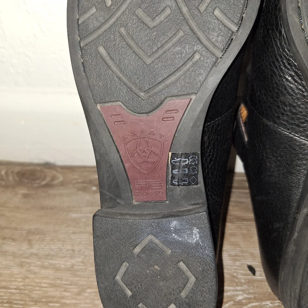 Ariat 6.5B Black Leather ATS Equipped Slip On Buckles Comfort Sandal Clogs - Picture 6 of 7